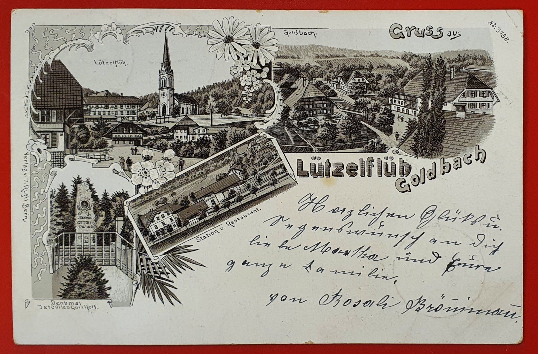 Ansichtskarten: Gruss aus Lützelflüh - Goldbach 1898 – Gebraucht aus Kreuzlingen von Rschweiz1