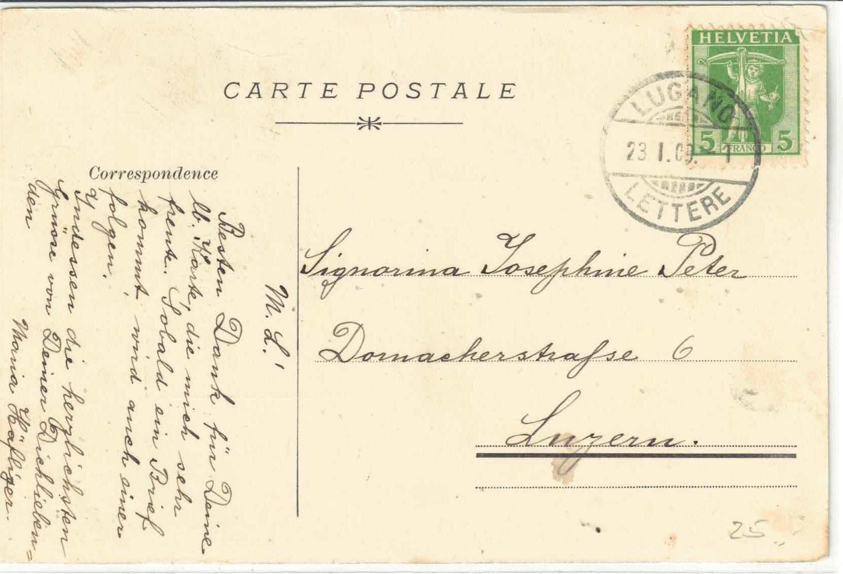 Cartoline postali: Lugano - Instituto Sant Anna – Usato da Ettingen venduto da Kartenplanet 1