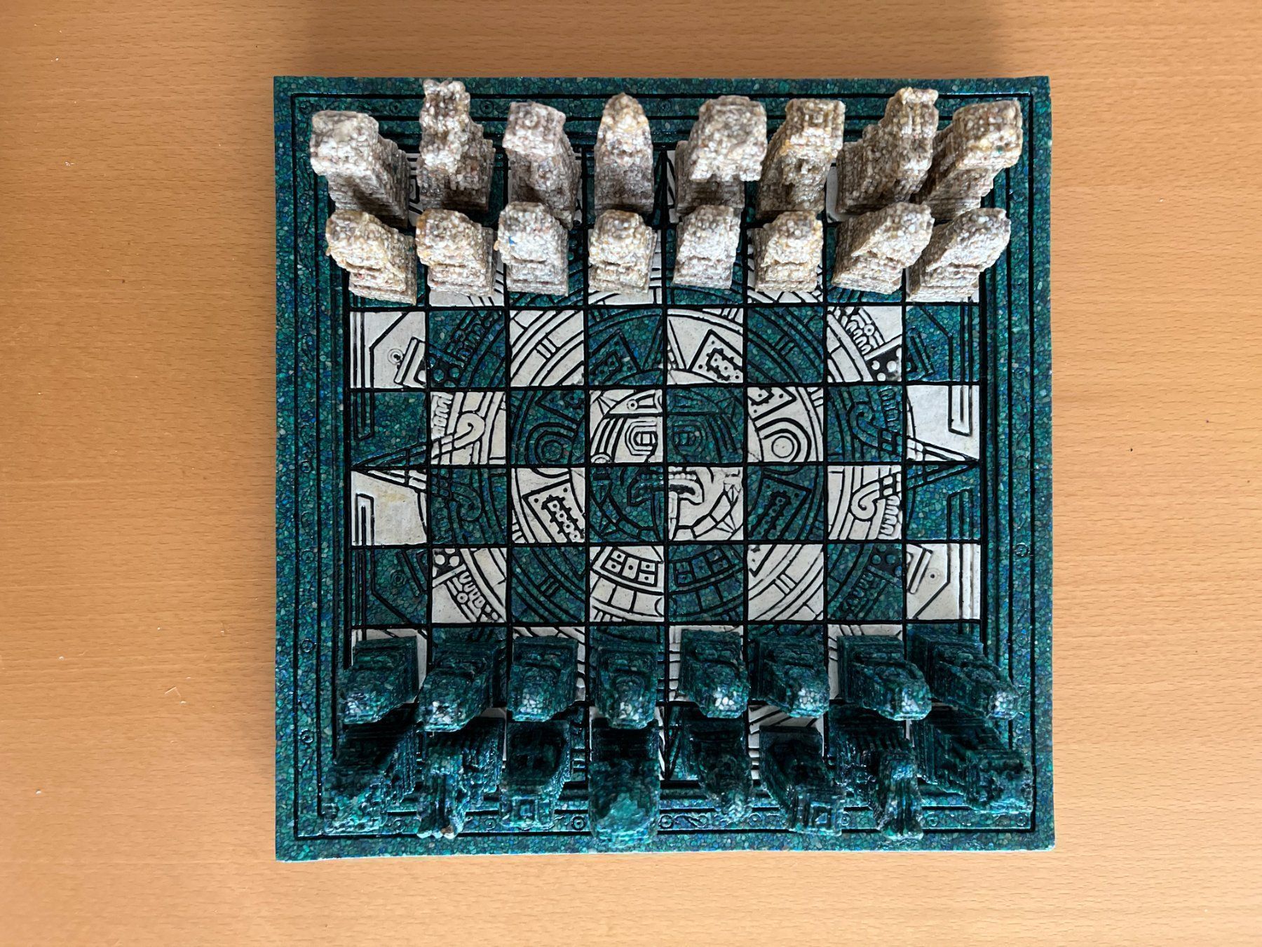 Giochi: Jeu d'échecs Aztec-Maya malachite – Nuovo (secondo la descrizione) da Prez-vers-Noréaz venduto da JOCO1963 3