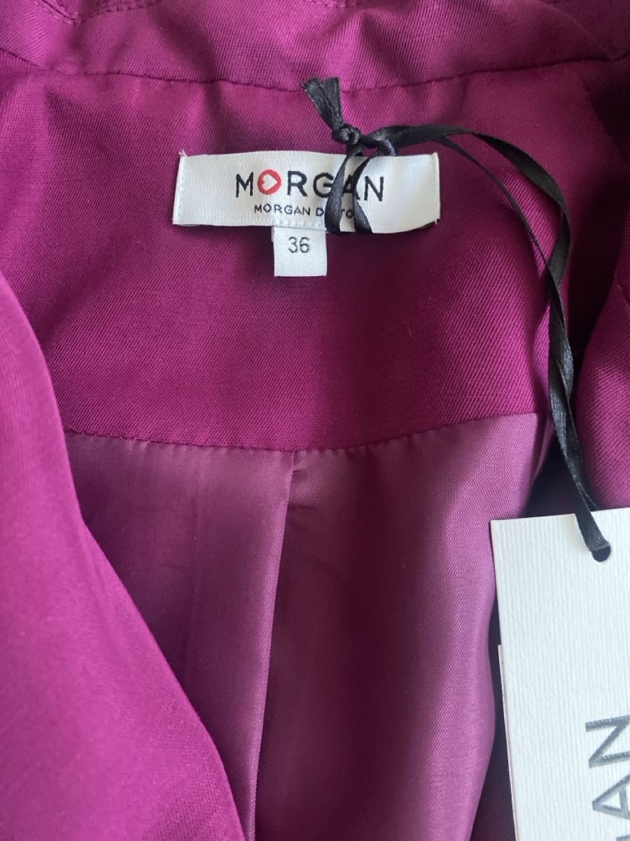 Morgan Giacche: Veste Morgan neuve taille 36 violette - Élégance assurée! – Nuovo (secondo la descrizione) da Geneve venduto da pat_p76n 1