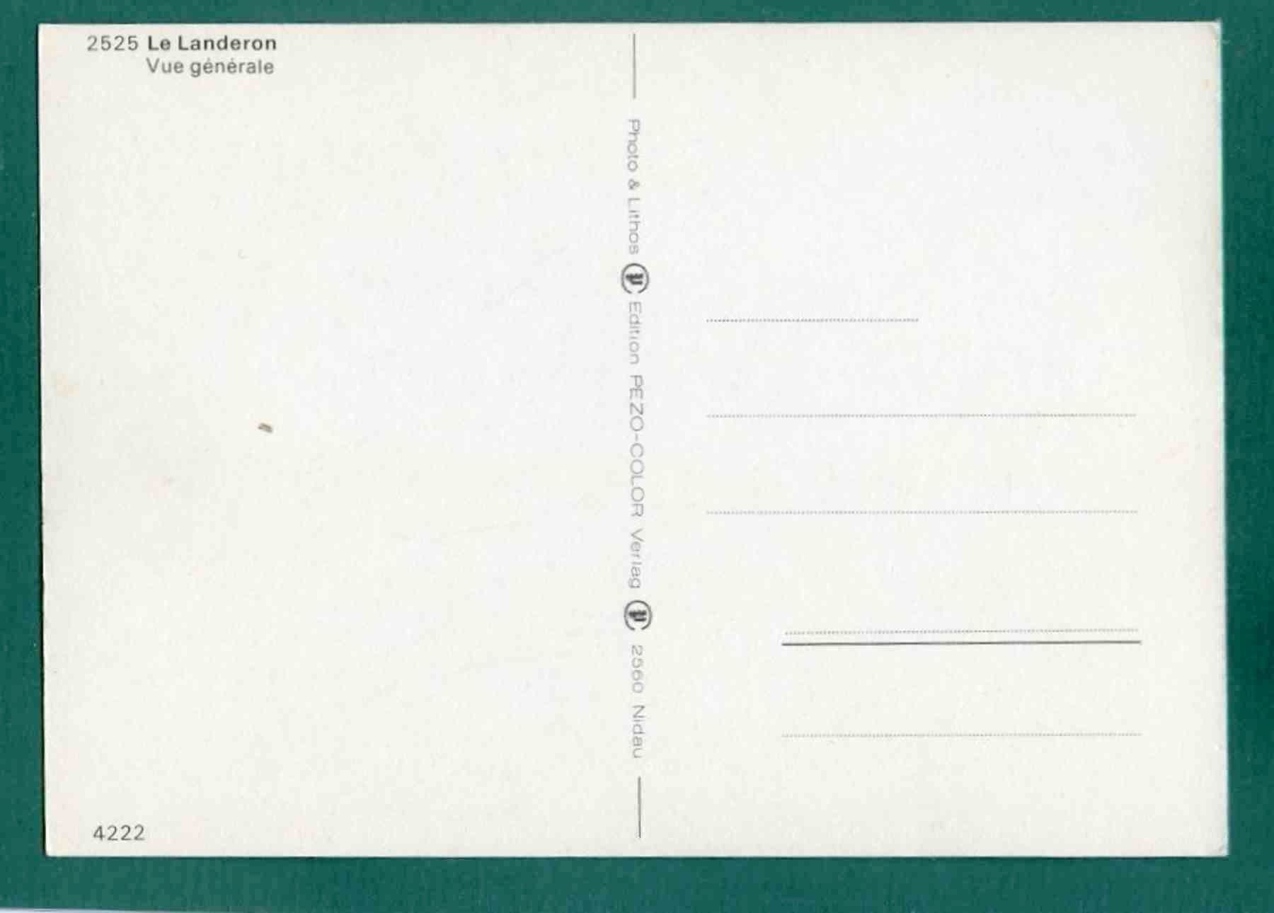 Cartoline postali: Le Landeron, vue générale, ungelaufen, Grossformat – Usato da Sargans venduto da Hausi1951 1