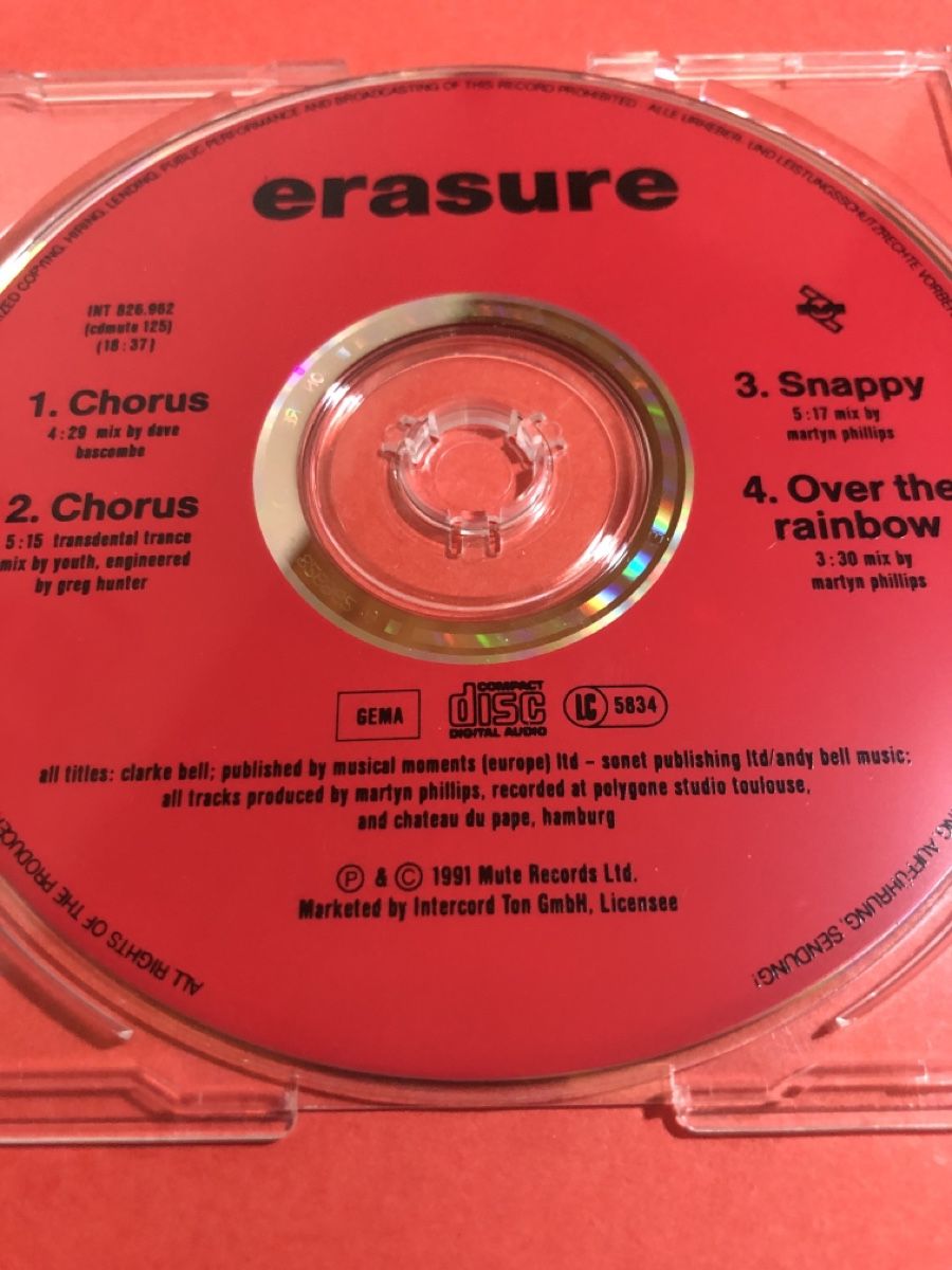 CD: Erasure Chorus - CD Single 1991   – Usato da Flaach venduto da rubo7 2