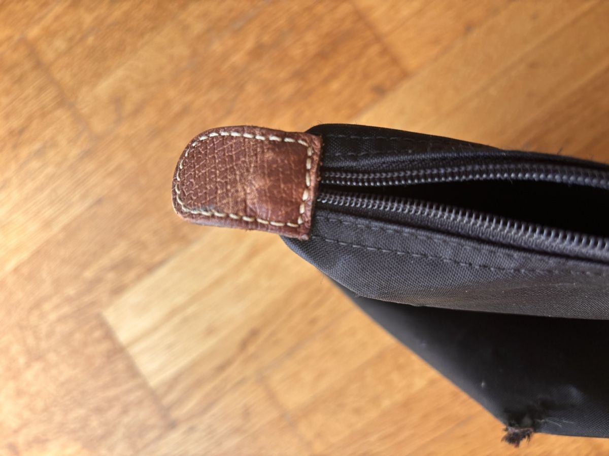 Longchamp Borse: Longchamp Le Pliage shoulder bag black leather, used – Usato da Zürich venduto da val_vbn2 3