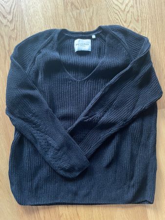 Marc O'Polo Damenpullover Gr. L schwarz Baumwolle Rippstr...