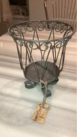 Vintage Pflanzen/Kerzen Metallkorb Shabby Chic Deko