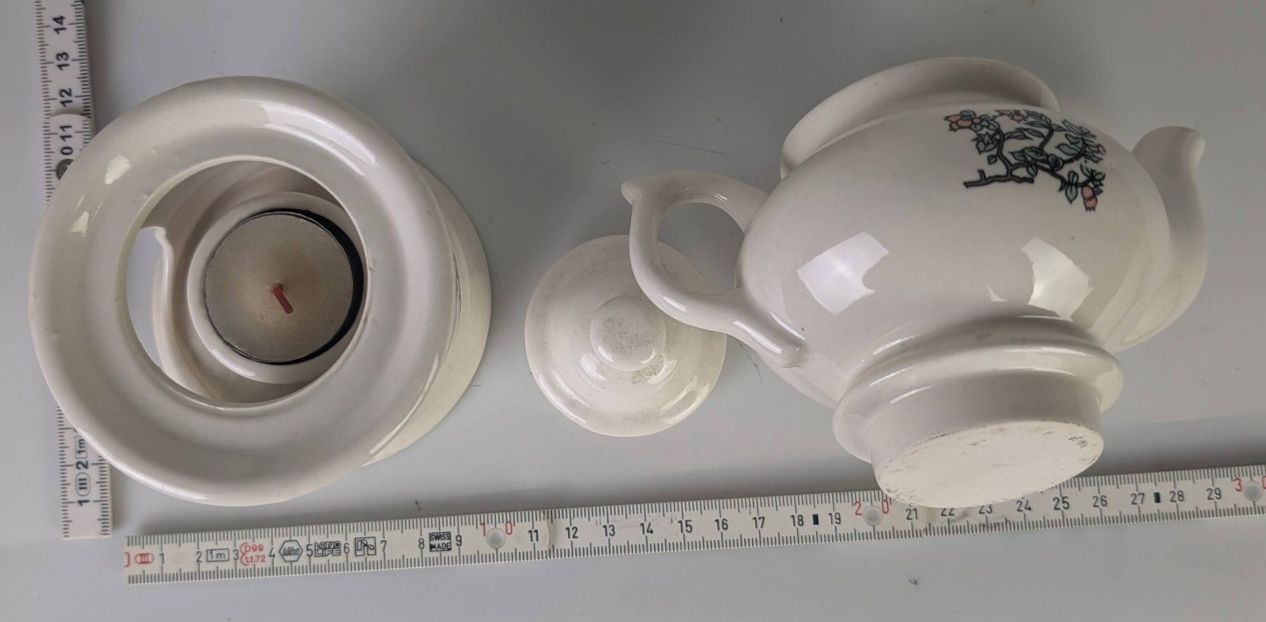 Teiere: Teekanne mit Stövchen, Keramik, Vintage, Romantisch! – Usato da Zürich venduto da 1.Simon 4