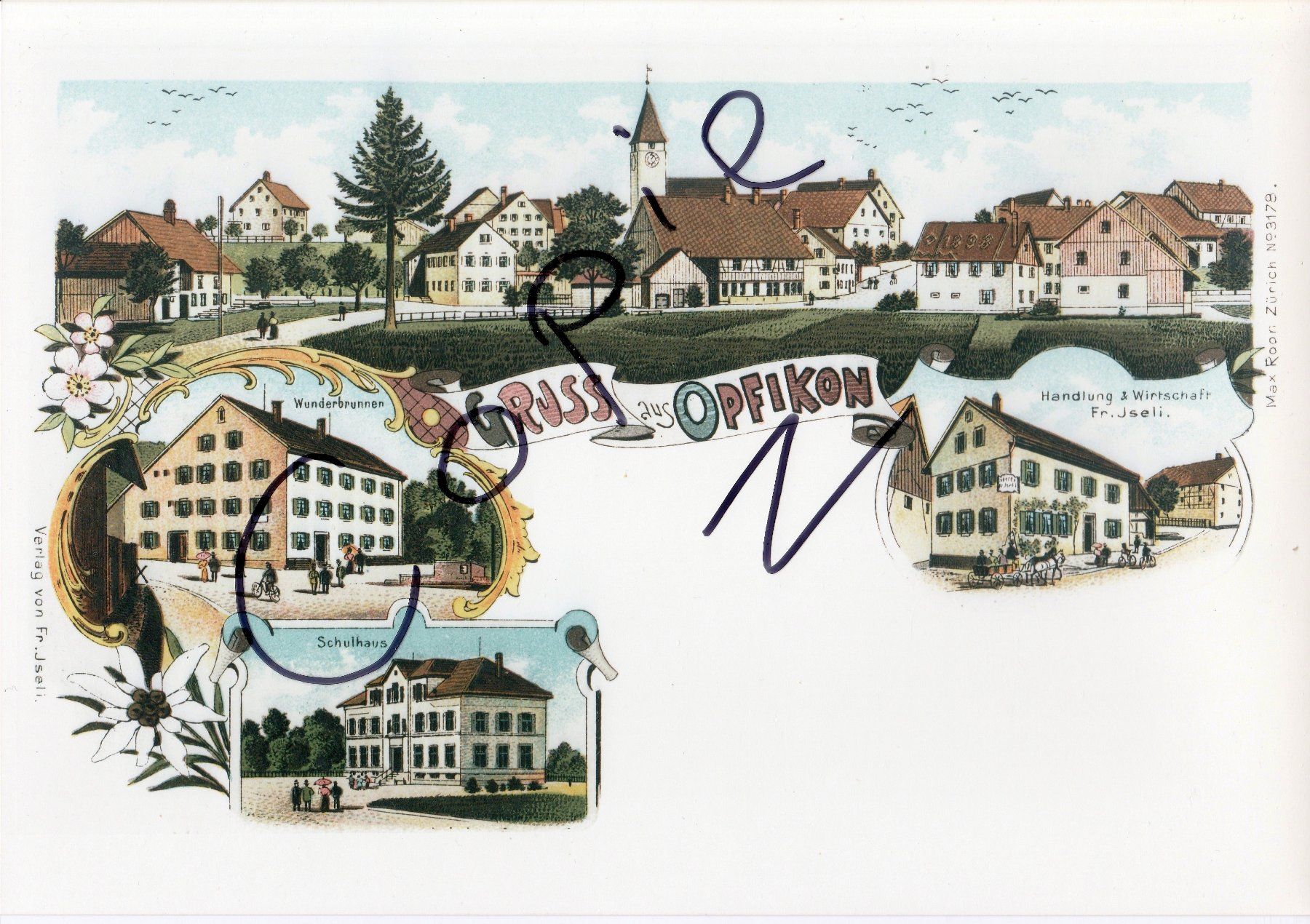 Cartes postales: Opfikon - (um 1900) – D'occasion à Fällanden par Blausegelfliege
