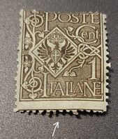 Italien 1901 briefmarke abart dezentriert