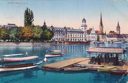 Zürich Bauschänzli  1911  Motorboote