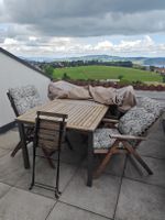 Gartentisch (ausziehbar) mit 6 Stühlen und Abdeckung