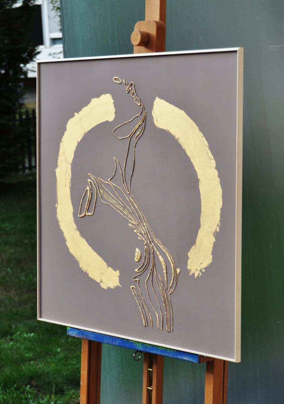 Dipinti: Texturierte Kunst Gemälde 3D mit Blattgold – Nuovo e nell'imballaggio originale da Domat/Ems venduto da Lorand_ 2