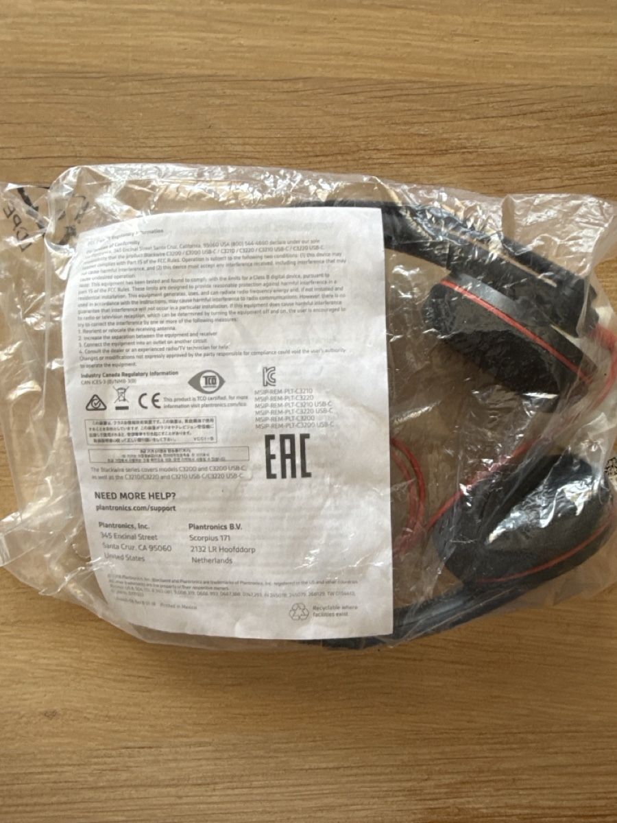 Plantronics Cuffie: New Plantronic Blackwire 3200 headset – Nuovo e nell'imballaggio originale da Genève venduto da hai_2rp8 1