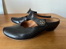 Damen Schuhe Leder Schwarz Grösse 41 mit Absatz