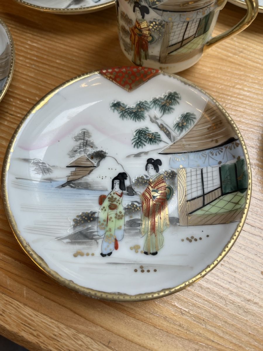 Set di piatti: Vintage Kaffeeservice, japanisches Design – Usato da Tenniken venduto da Bombadil8 2