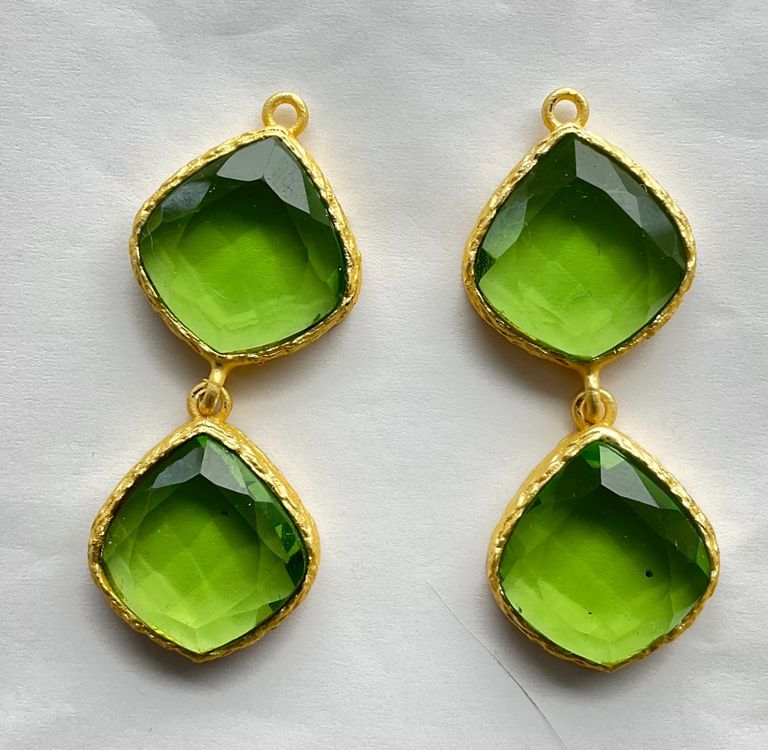 Anhänger 2er Set, grüner Onyx Kaufen auf Ricardo