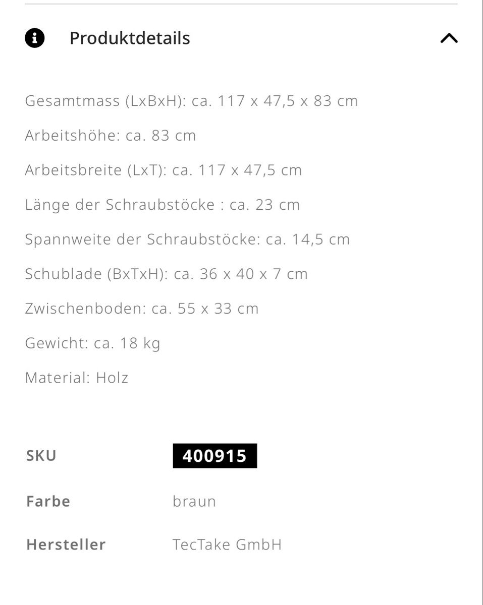 Banchi da lavoro: Werkbank Holz mit Schublade – Usato da Ebikon venduto da Lukim86 5