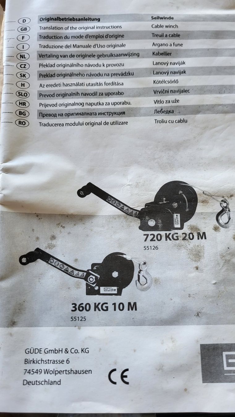 Altro per stoccaggio & trasporto: Güde Hand-Seilwinde 360 KG 10 M – Nuovo (secondo la descrizione) da Heiden venduto da bt-4532 3