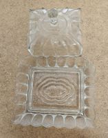 Butterschale mit Deckel  aus Glas, Vintage.
