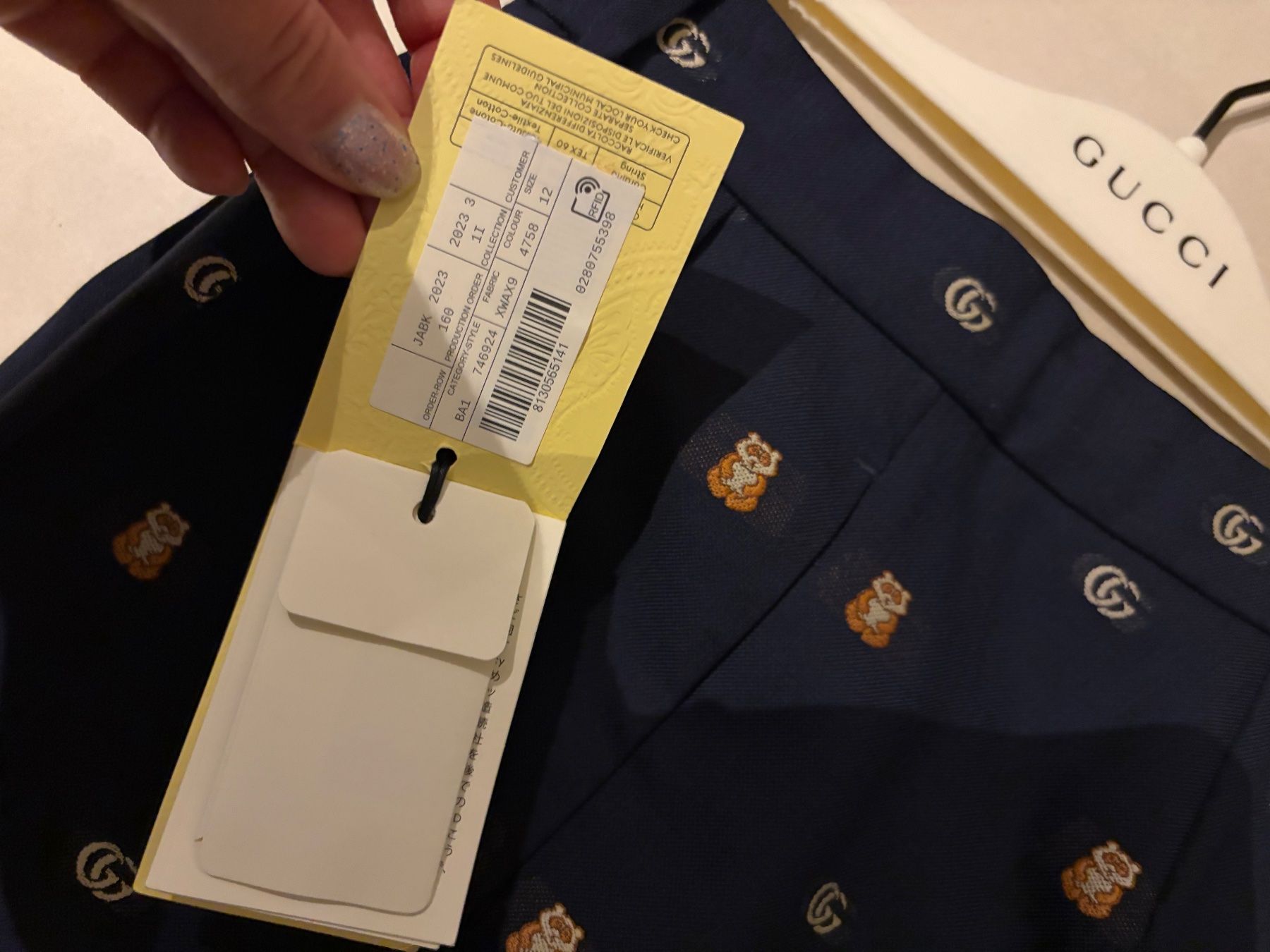 Gucci Pantaloni: Gucci Hose Dunkelblau mit Muster Neu – Nuovo e nell'imballaggio originale da Zürich venduto da fab_lhd9 3