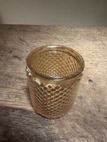 Windlicht/Teelichthalter Glas goldig, neuwertig!