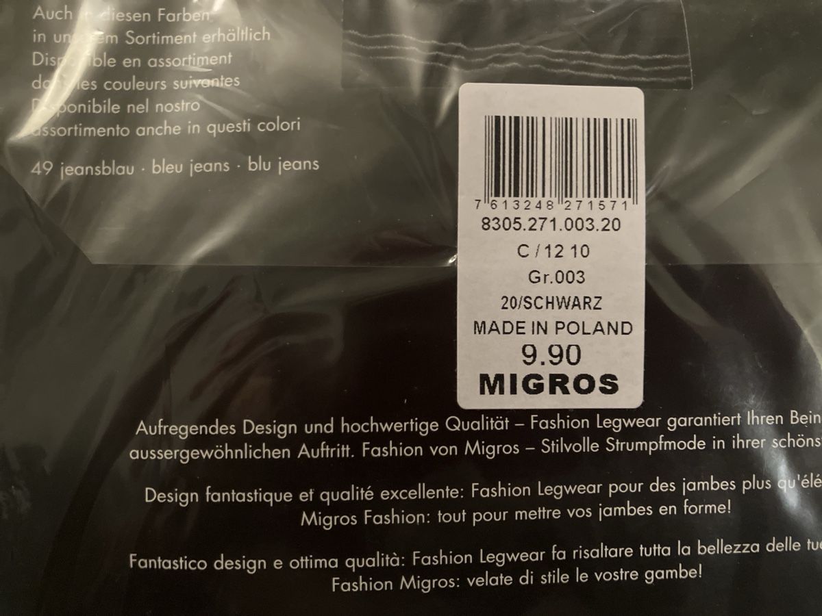 Calze & Collant: Neue, modische Infinity-Strumpfhose, Grösse M, Schwarz – Nuovo e nell'imballaggio originale da Oberrüti venduto da Jomaru 1