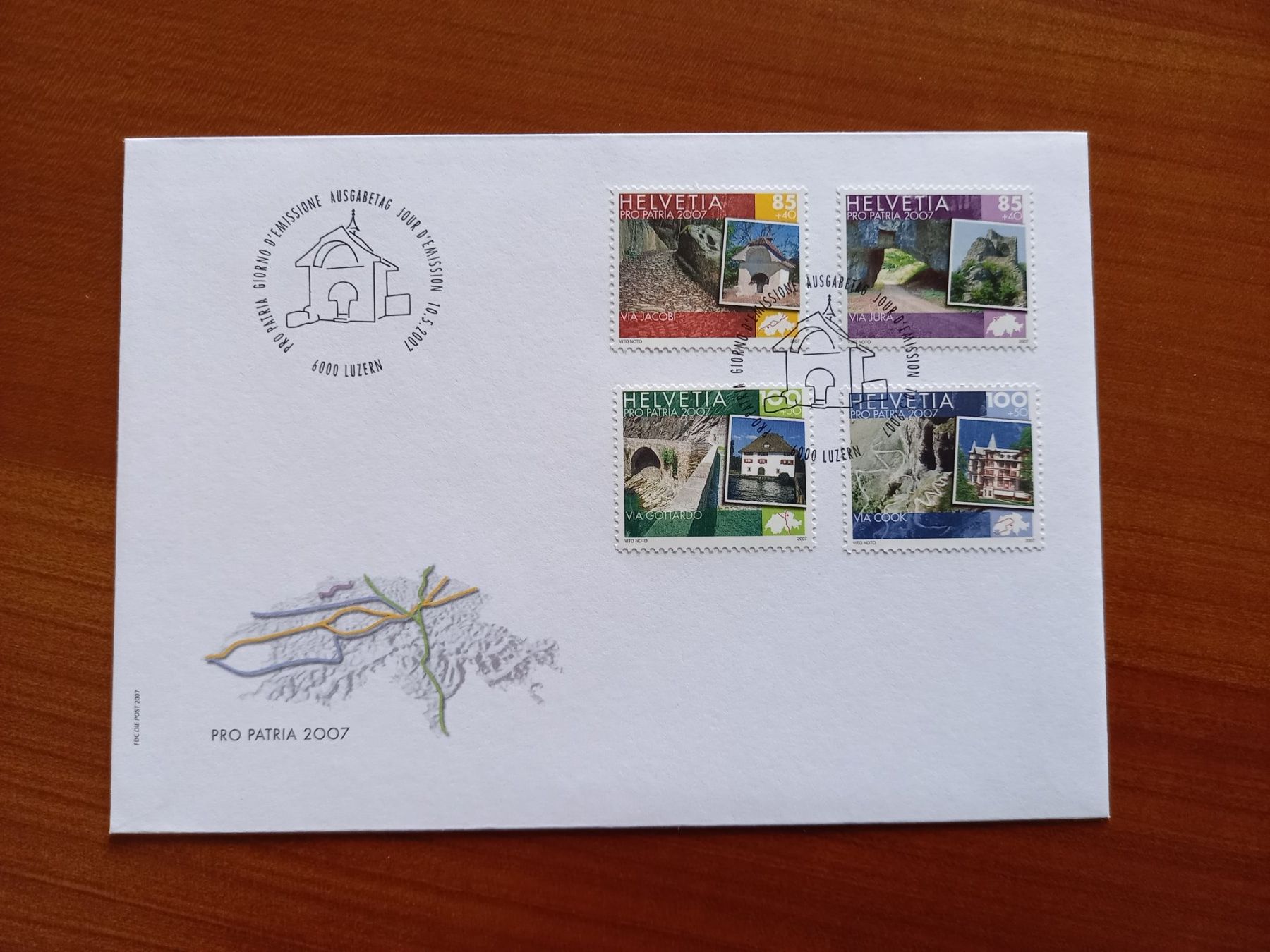Tutti i francobolli: FDC 1er jour Pro Patria 2007 – Usato da Courtételle venduto da Chris28