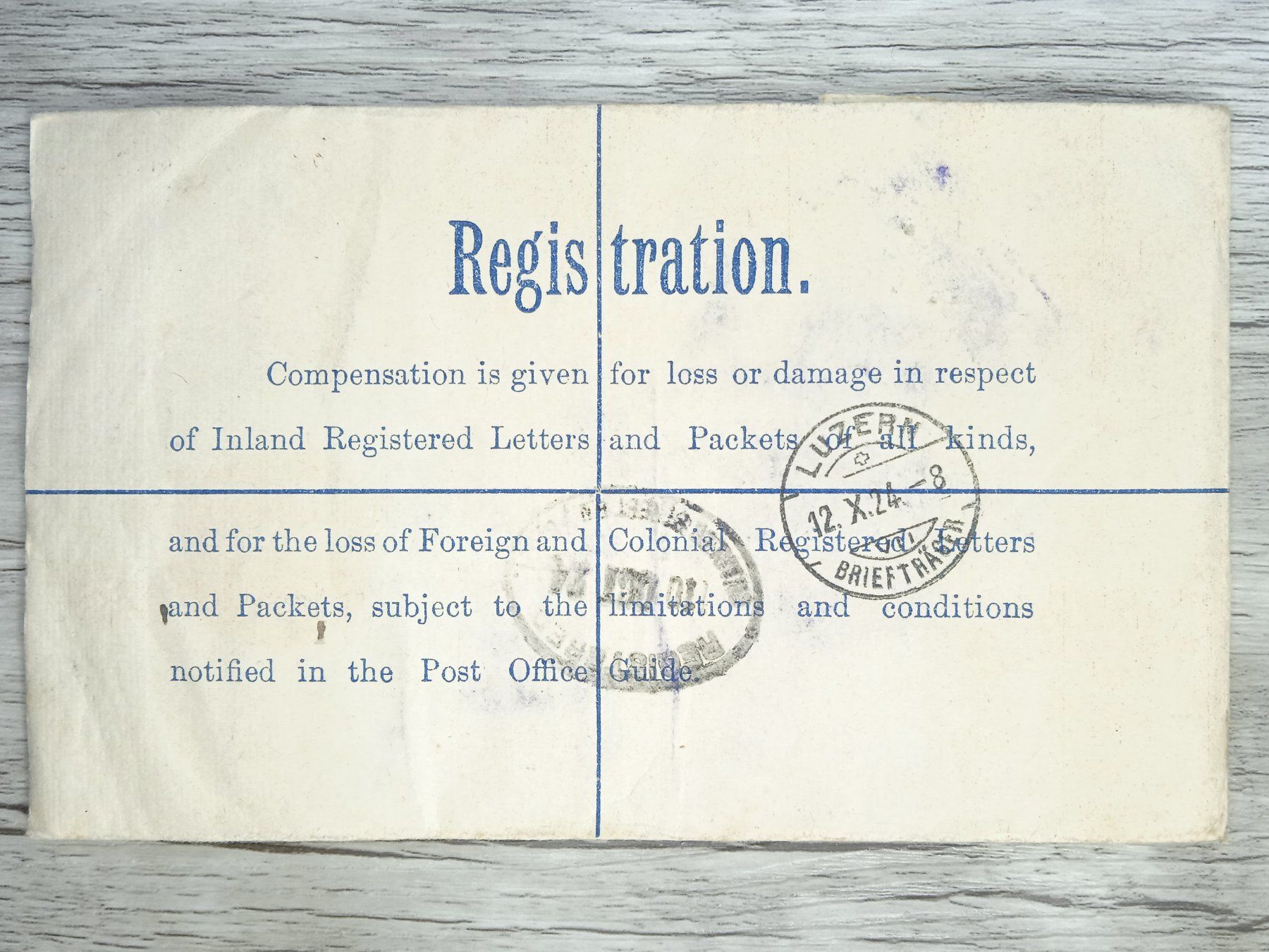 Tutti i francobolli: TR80 Enveloppe + Timbre England 1924 – Usato da Cousset venduto da Patrick_Collections 1