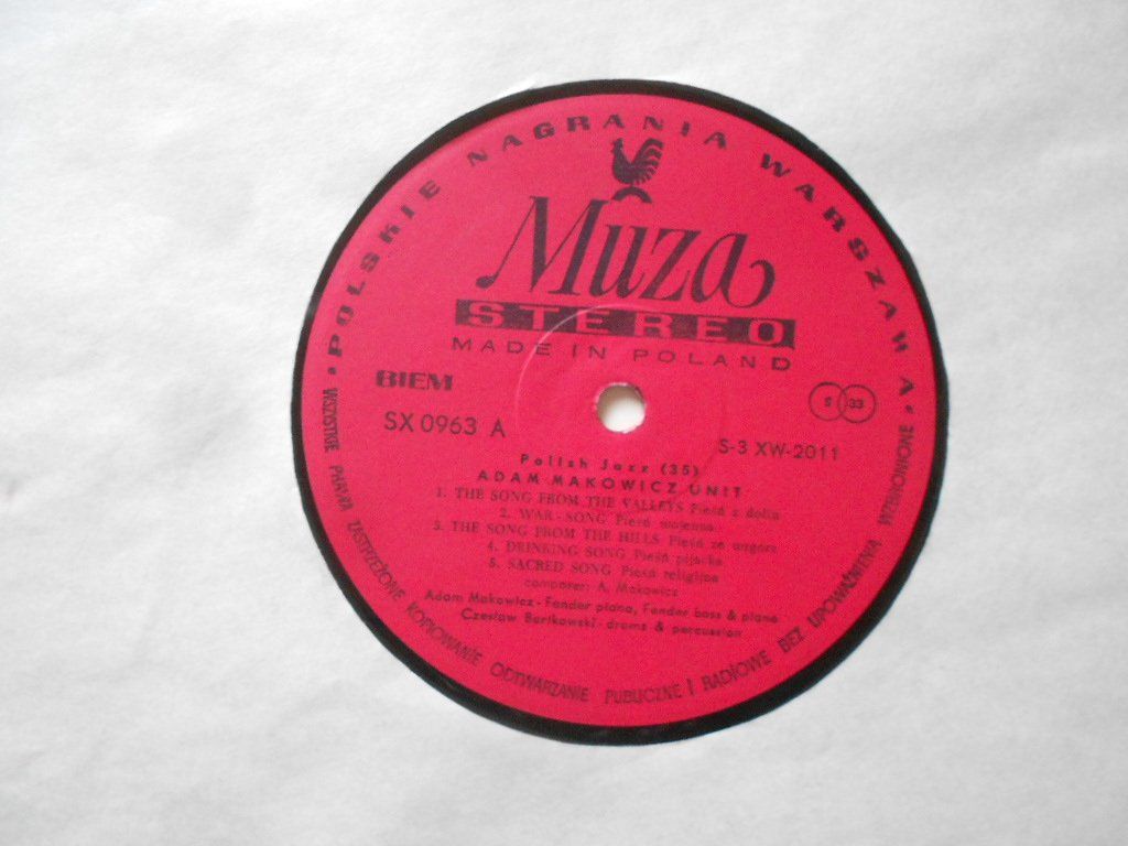 Schallplatten: ADAM MAKOWICZ  -  UNIT – Gebraucht aus Bex von Giorgiob 2