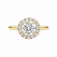 💎💥Solitär Diamant lab 1.21tcw💍D VS2, 14K G-Gold Ring