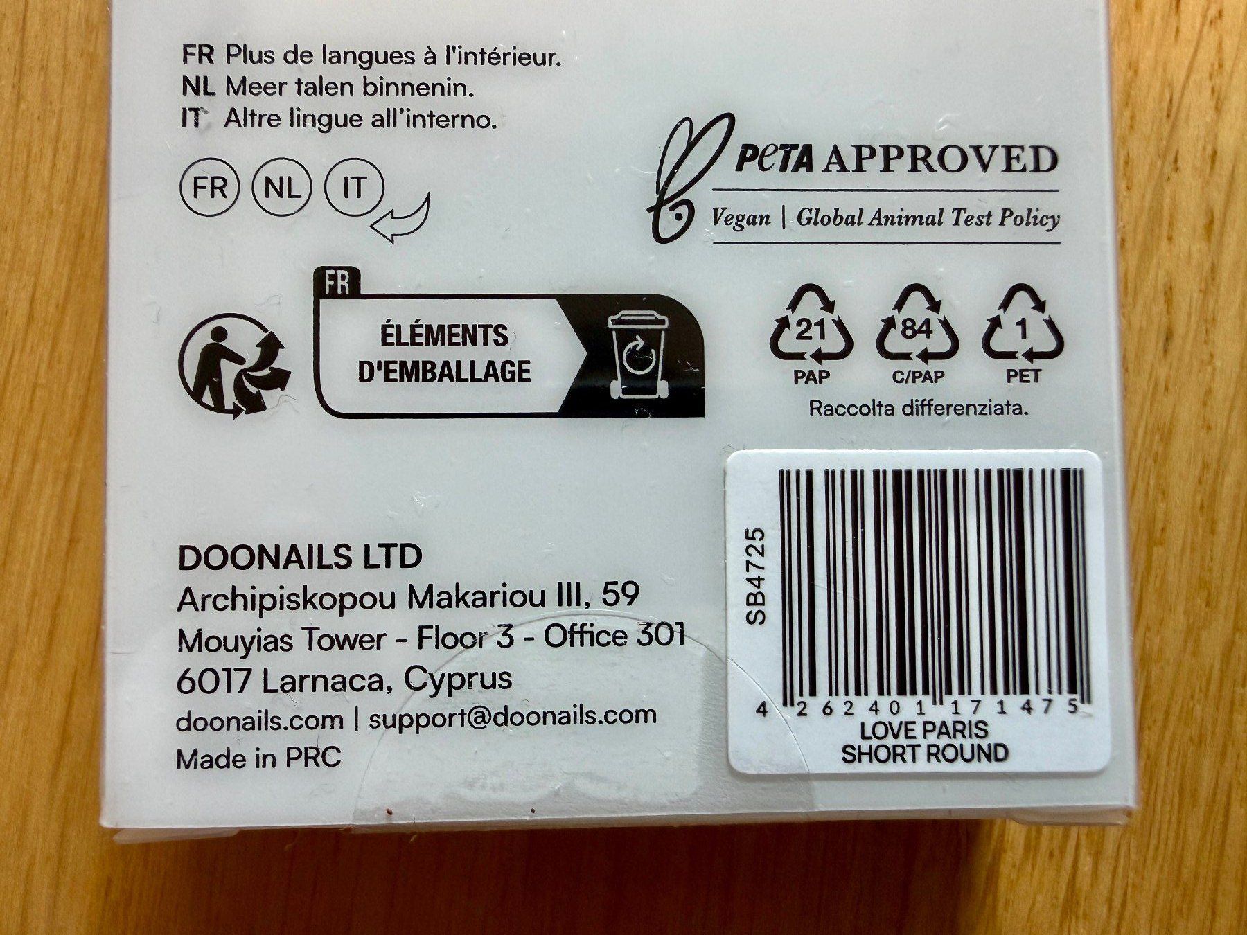 Unghie finte: Doonails Love Paris Short Round Soft Gel Press Ons – Nuovo e nell'imballaggio originale da Adliswil venduto da nir_ 2