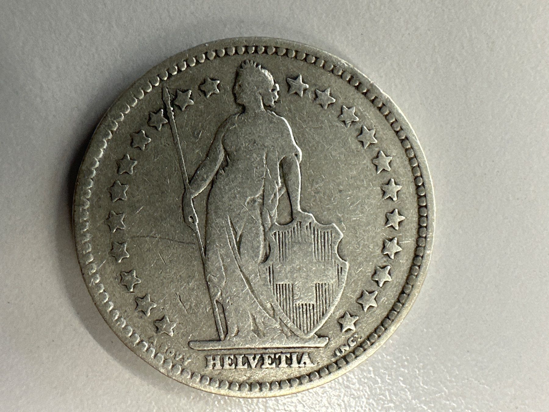 Tutti le monete: 2 Fr. Silber Schweiz 1894 -ss – Usato da Herisau venduto da herau 1