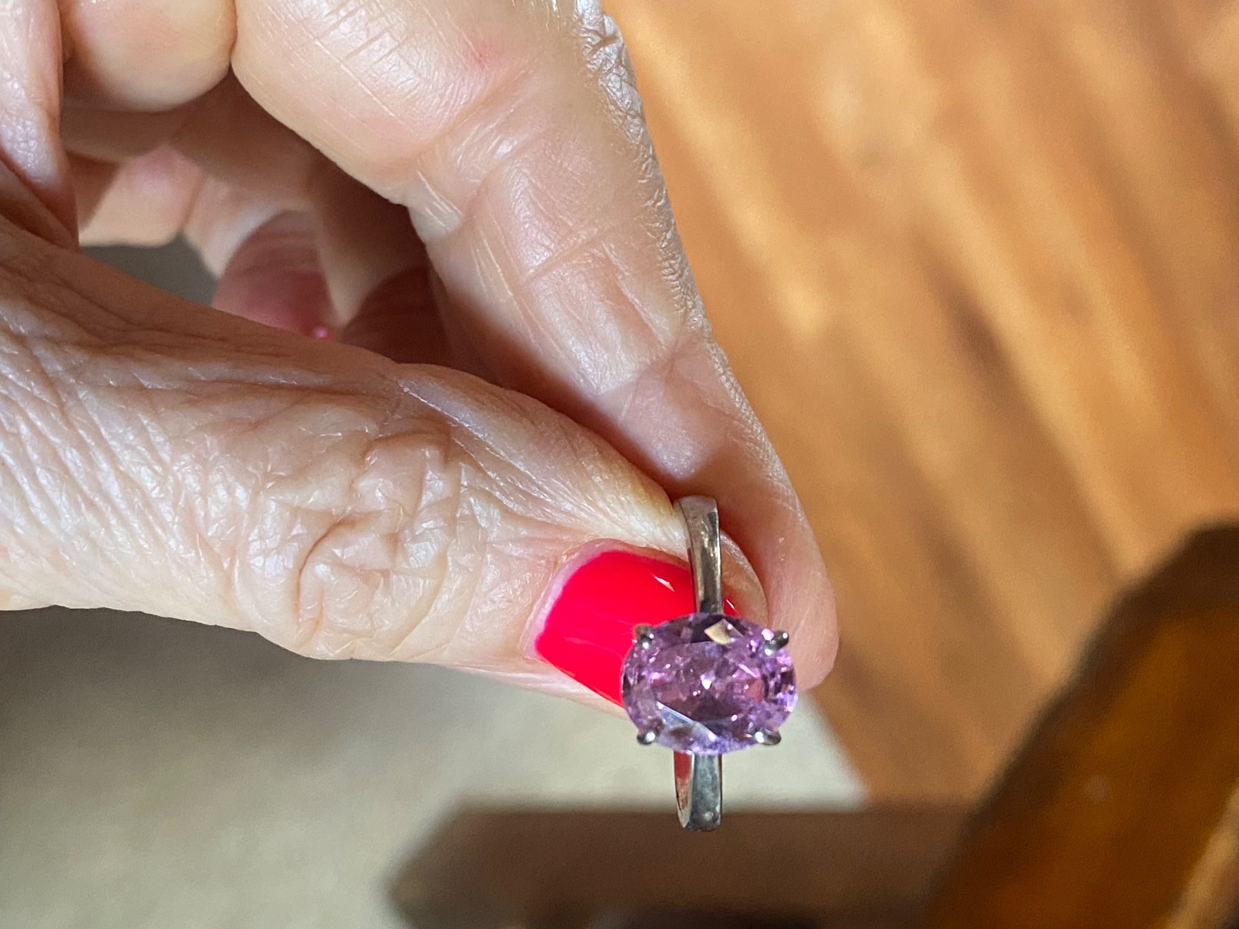Anelli: Magnifique bague argentee avec pierre rose – Usato da Belmont-sur-Lausanne venduto da chu_vxf5 1