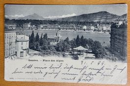 Historische Ansichtskarte Genf, Place des Alpes, 1899
