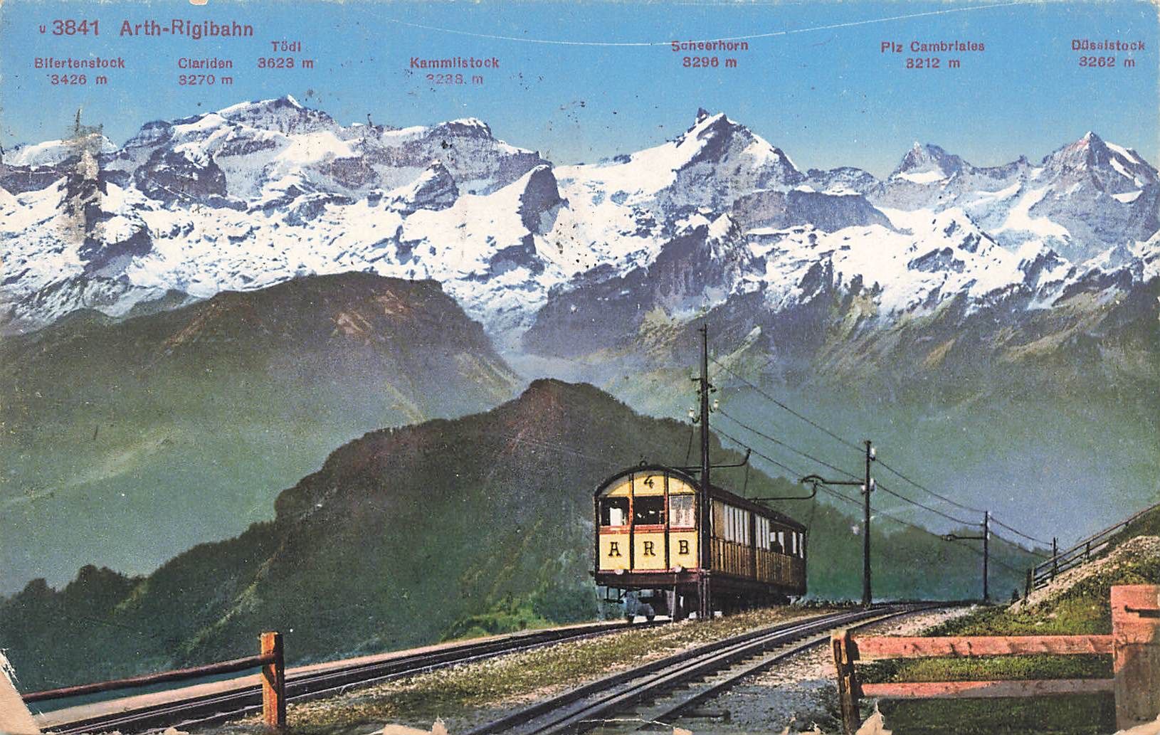 Cartoline postali: Arth Rigi bahn Spielzeug Eisenbahn – Usato da Biasca venduto da Blenio71
