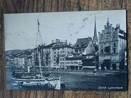 Photo Karte / Zürich - Limmatquai Gelaufen 1921