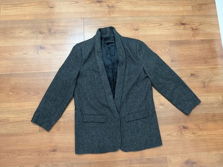 Zara Woman Blazer Gr. XL – Grau Herringbone – Elegant