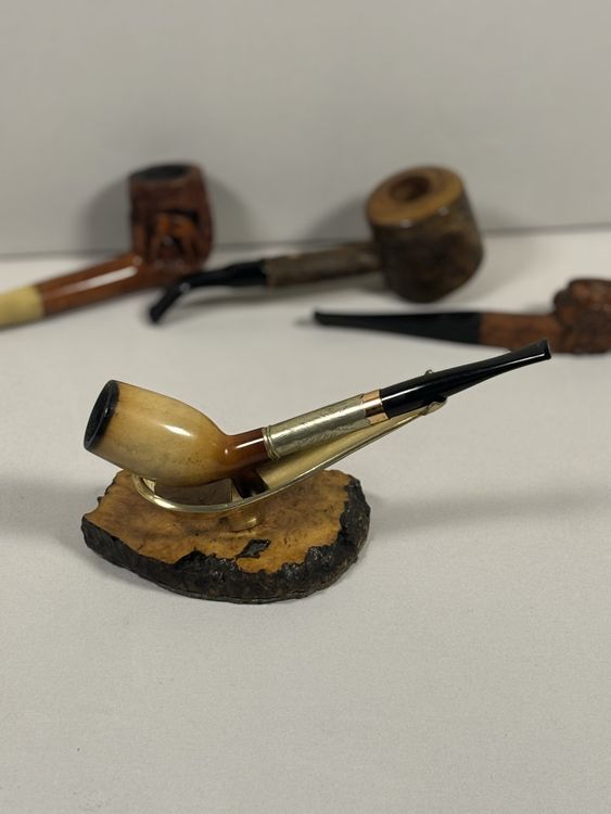 Ancienne pipe en bruyère à couvercle Elsi - FR