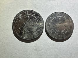 Pièce Bolivie Estado 1 - 2 peso