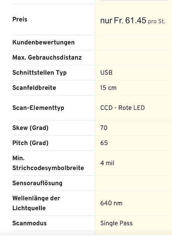 Scanner: neuer Datalogic Touch TD1100 65 Lite - Barcode-Scanner – Nuovo e nell'imballaggio originale da Necker venduto da liq24 4