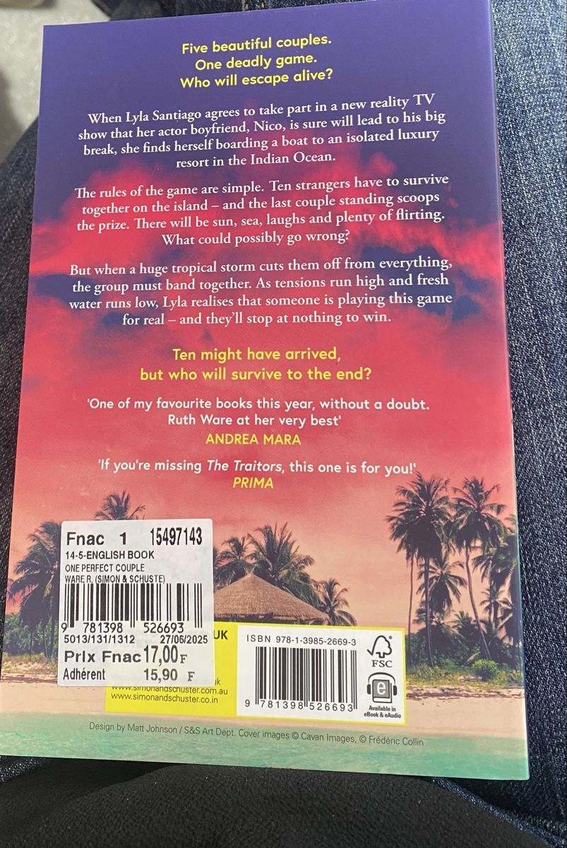 Bücher: One Perfect Couple - Ruth Ware, Thriller! – Gebraucht aus Epagny von nie_n5yb 1