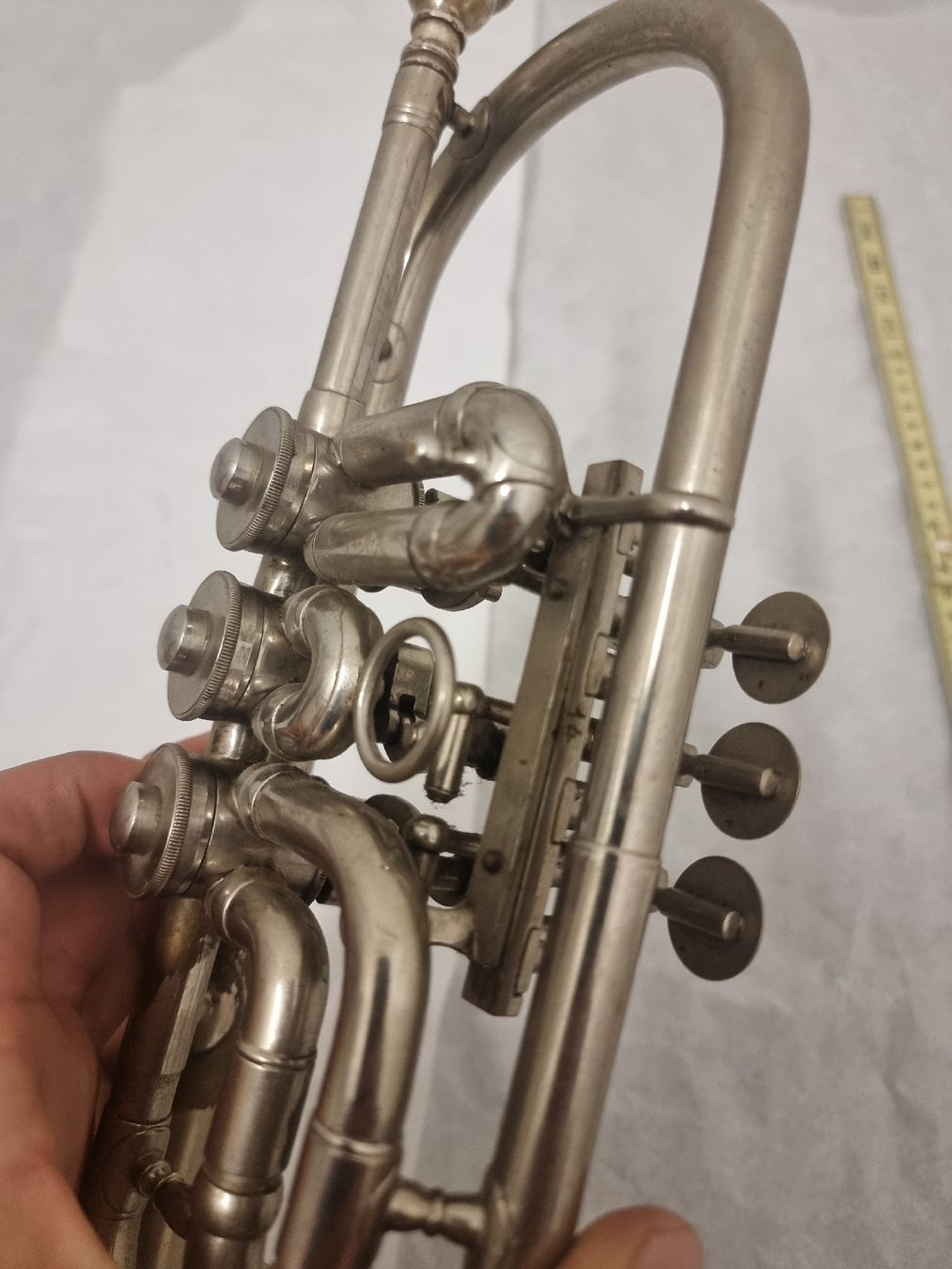 Strumenti musicali: Cornet, silber, mit Mundstueck, gebraucht – Usato da Olten venduto da Mezopotamya 8