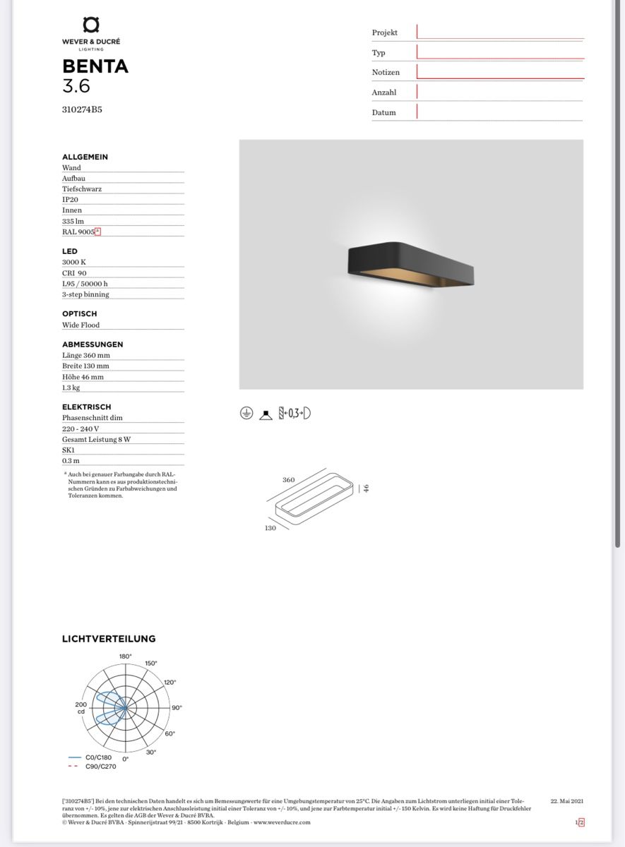 Lampade: Wandleuchte – Nuovo (secondo la descrizione) da Trin Mulin venduto da bloe01 2