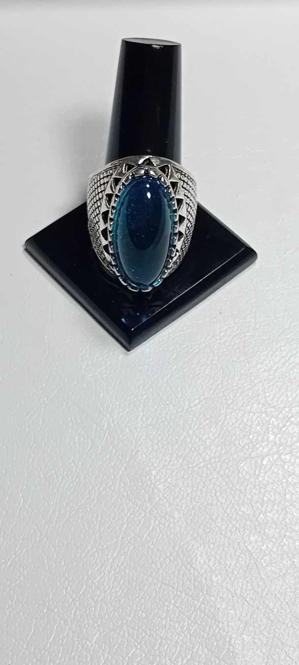 Ringe: herren ring,,mit blau kristall – Neu (gemäss Beschreibung) aus Basel von bij_5hqd 4