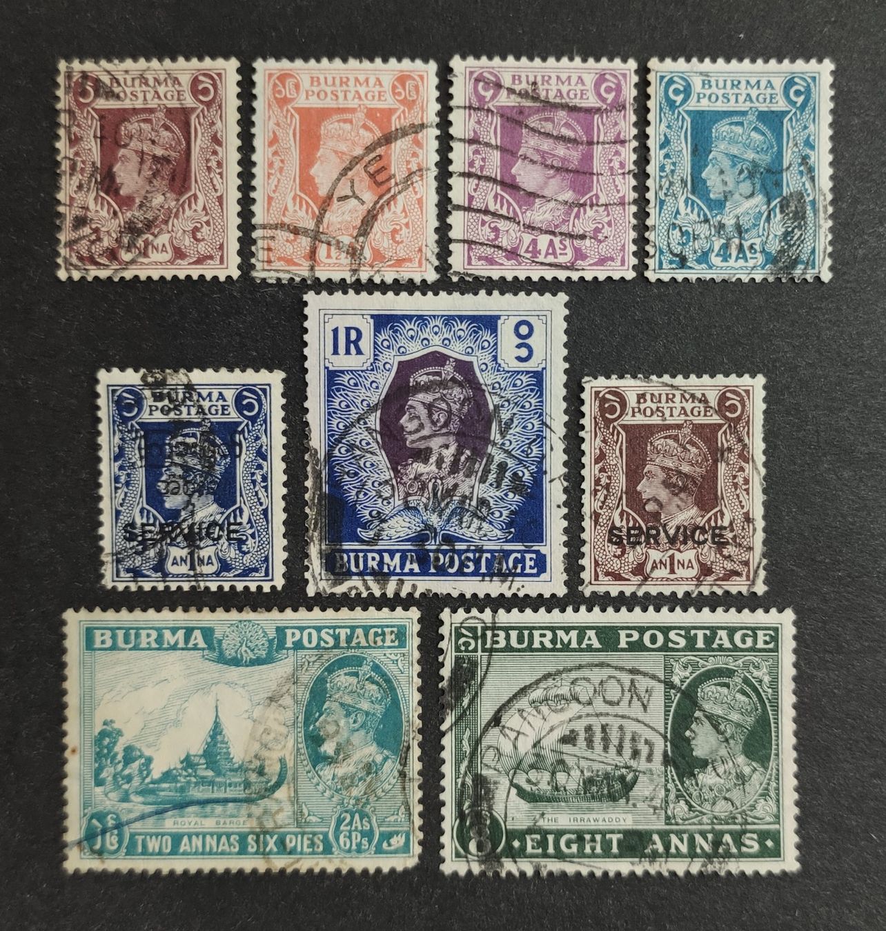 Tutti i francobolli: Burma 1938-40, LoT gestempelt – Usato da Wil SG venduto da Zazal