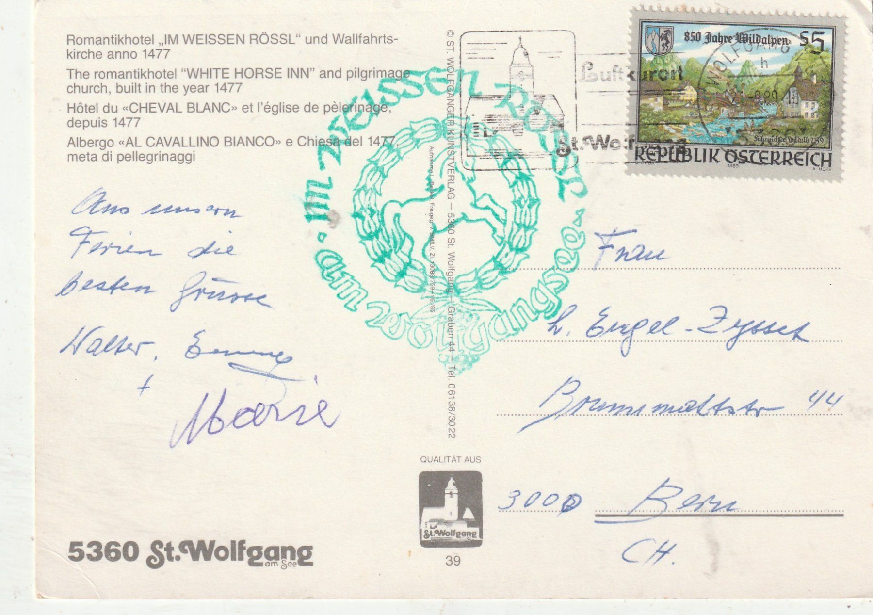 Cartoline postali: St. Wolfgang – Usato da Lumbrein venduto da made02 1