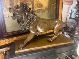 Wunderschöne Grosse Löwe Bronze Figur 9,1kg !  Einmalige Top