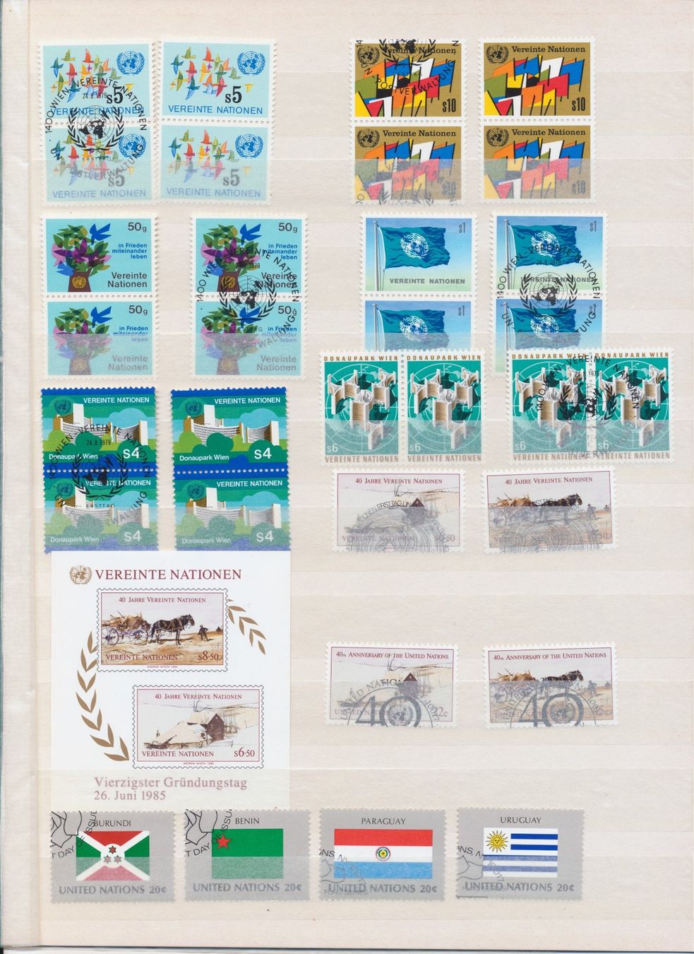 Alle Briefmarken: UNO - Doublettenlot, vorwiegend UNO - Genf – Gebraucht aus Winterthur von Zupogeru 4