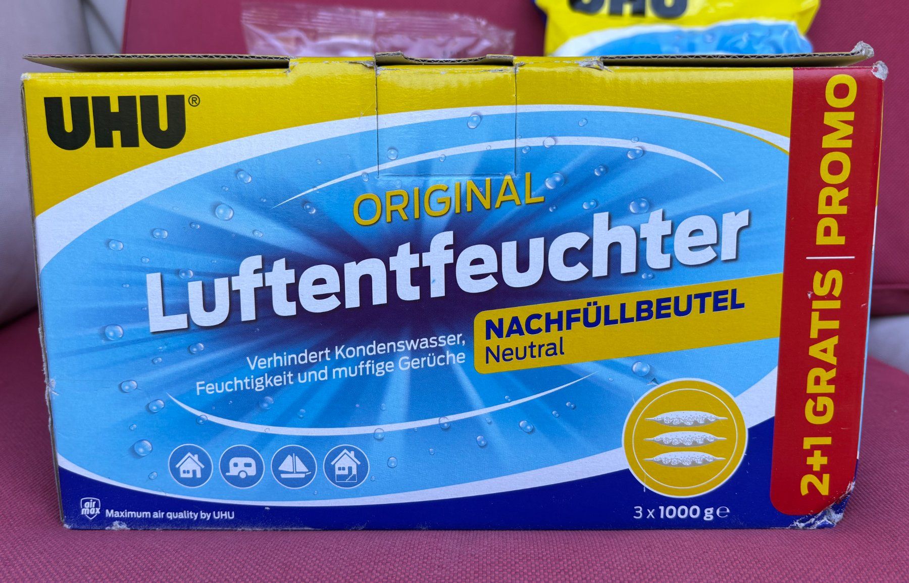 Deumidificatori: UHU Luftentfeuchter - Nachfüllbeutel - ca 4,5 kg – Nuovo e nell'imballaggio originale da Rheinfelden venduto da sabine0101 1