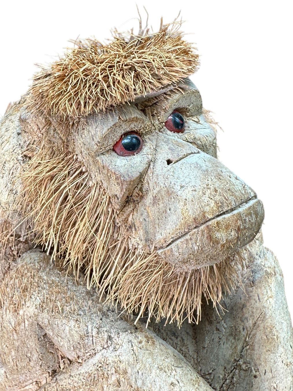 Sculture & Statue: Singe en coque de noix de coco de Ceylan sculpté à la main – Usato da Morges venduto da magicle 4