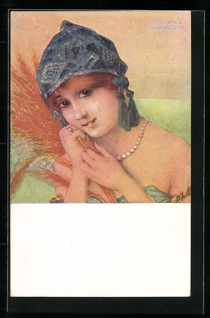 Ansichtskarten: Raphael Kirchner: Junge hübsche Dame mi – Gebraucht aus Berlin von bartko-reher